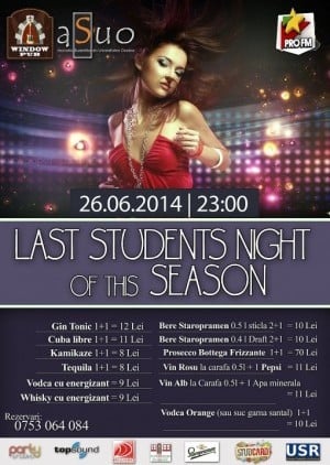 Last Students Night of this  SEASON