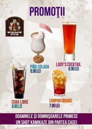 Seară de promoţii în Window Pub