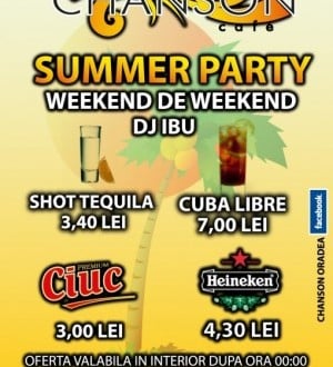 Summer Party cu DJ IBU în Chanson Café