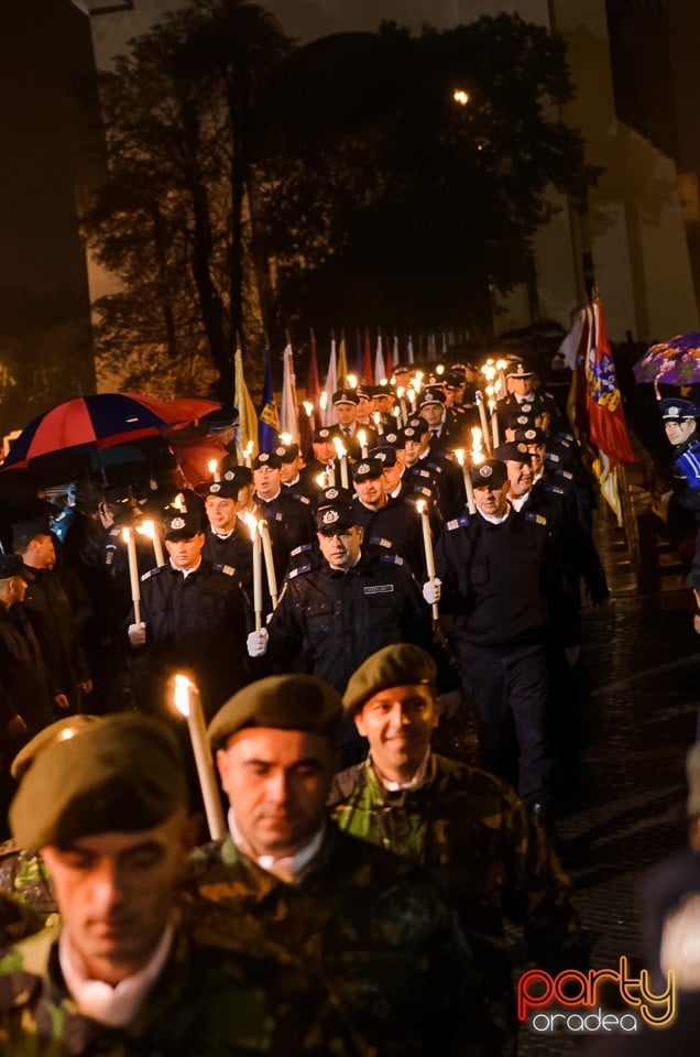 Retragerea cu torţe a cadrelor militare, Oradea