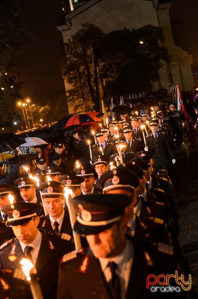 Retragerea cu torţe a cadrelor militare, Oradea