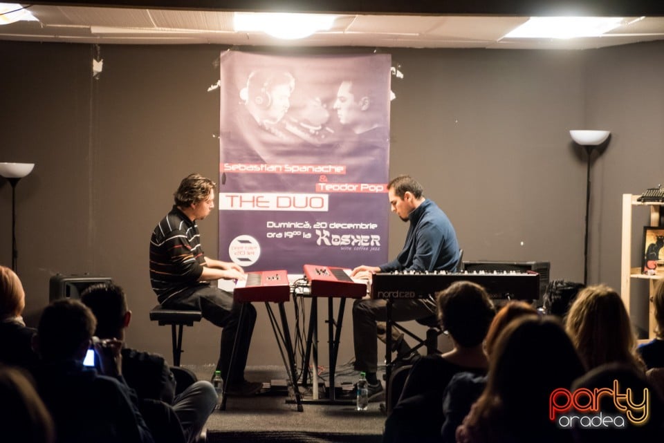 The duo - Sebastian Spanache & Teodor Pop, Kosher wine coffee and jazz
