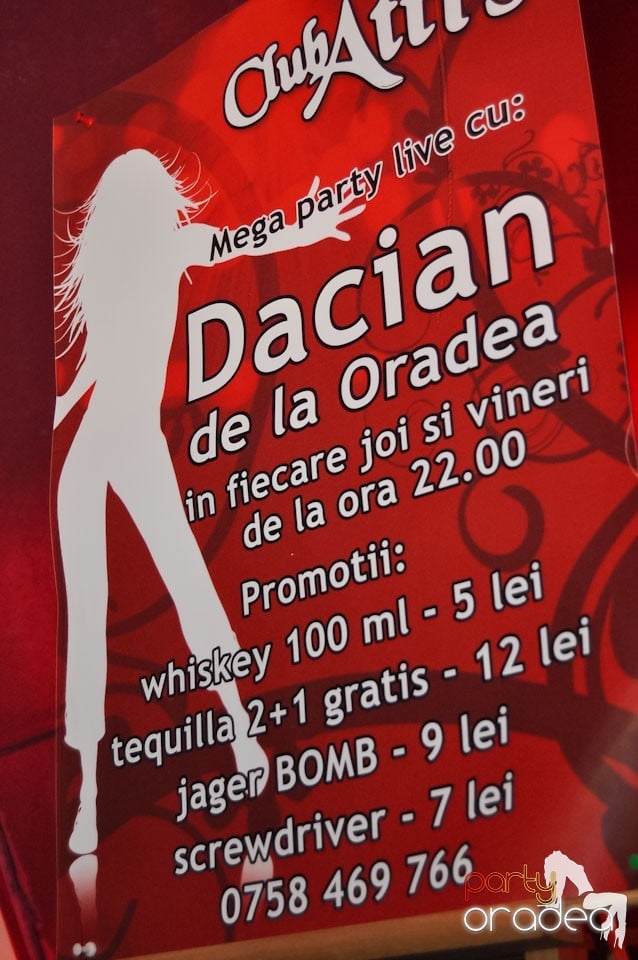 Dacian de la Oradea în Club Atti's, 